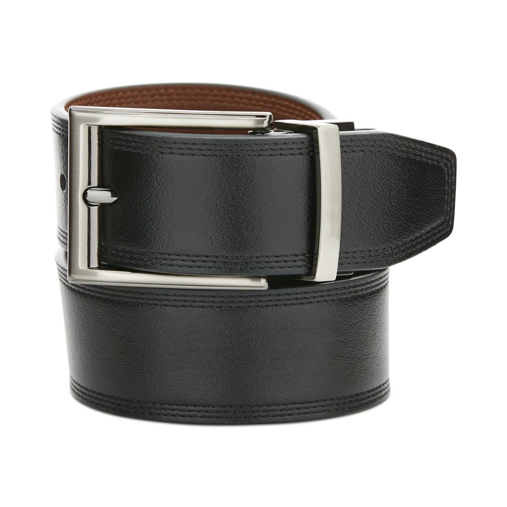 Men's  Faux Leather Casual Swivel Buckle Dress Belt商品第1张图片规格展示