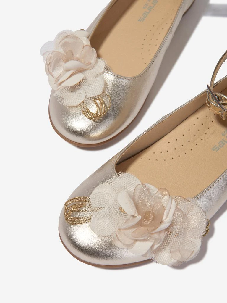 商品Andanines|Andanines Girls Leather Pumps With Ankle Strap in Gold,价格¥426,第3张图片详细描述