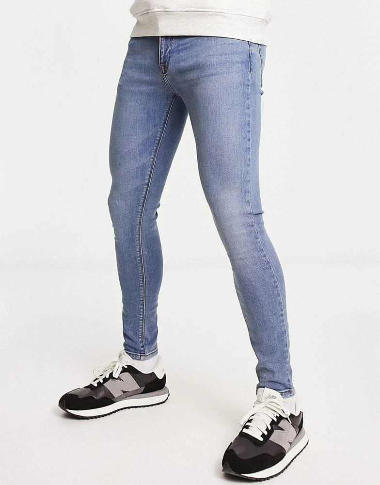商品ASOS|ASOS DESIGN power stretch jeans in light wash blue,价格¥109,第3张图片详细描述