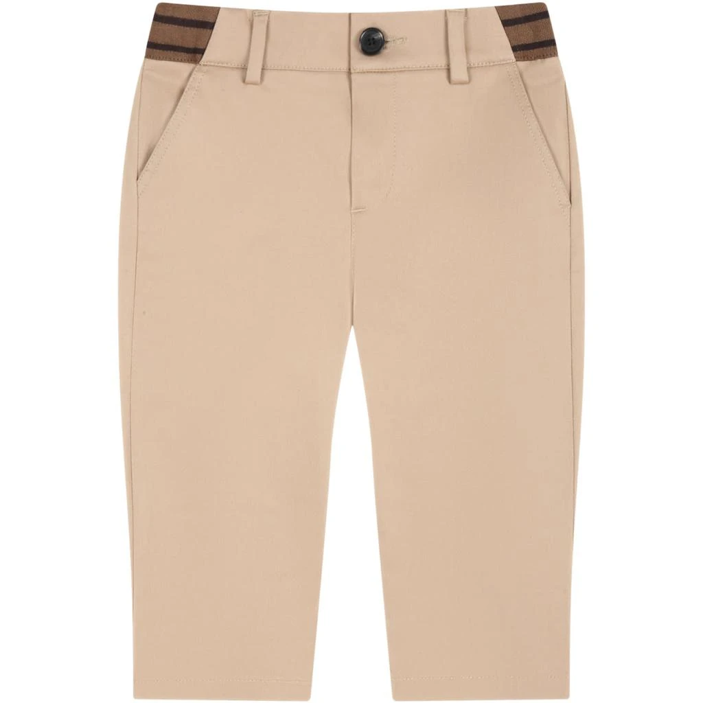 商品Fendi|Beige Trousers For Baby Boy With Ff,价格¥2628,第1张图片