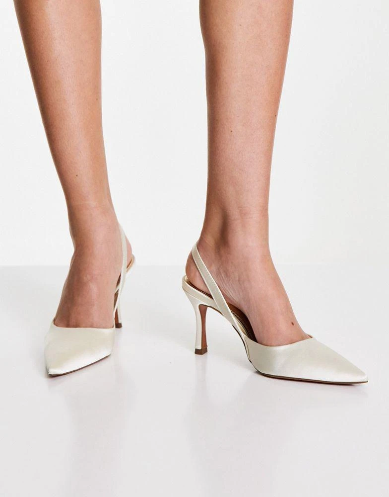 商品ASOS|ASOS DESIGN Samber slingback stiletto heels in ivory,价格¥274,第3张图片详细描述