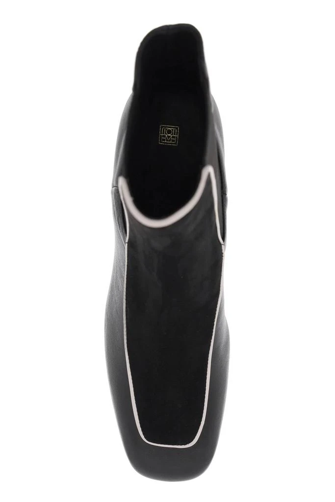 商品Totême|Smooth And Suede Leather Ankle Boots,价格¥3742,第2张图片详细描述