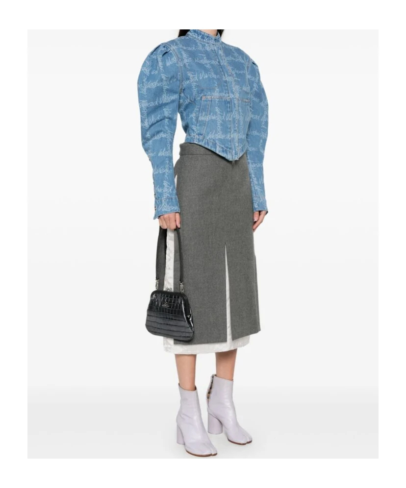 商品【商品预售7天】 Vivienne Westwood|Vivienne Westwood 女士手提包 4B01000AWL00A2N405 灰色,价格¥2883,第5张图片详细描述