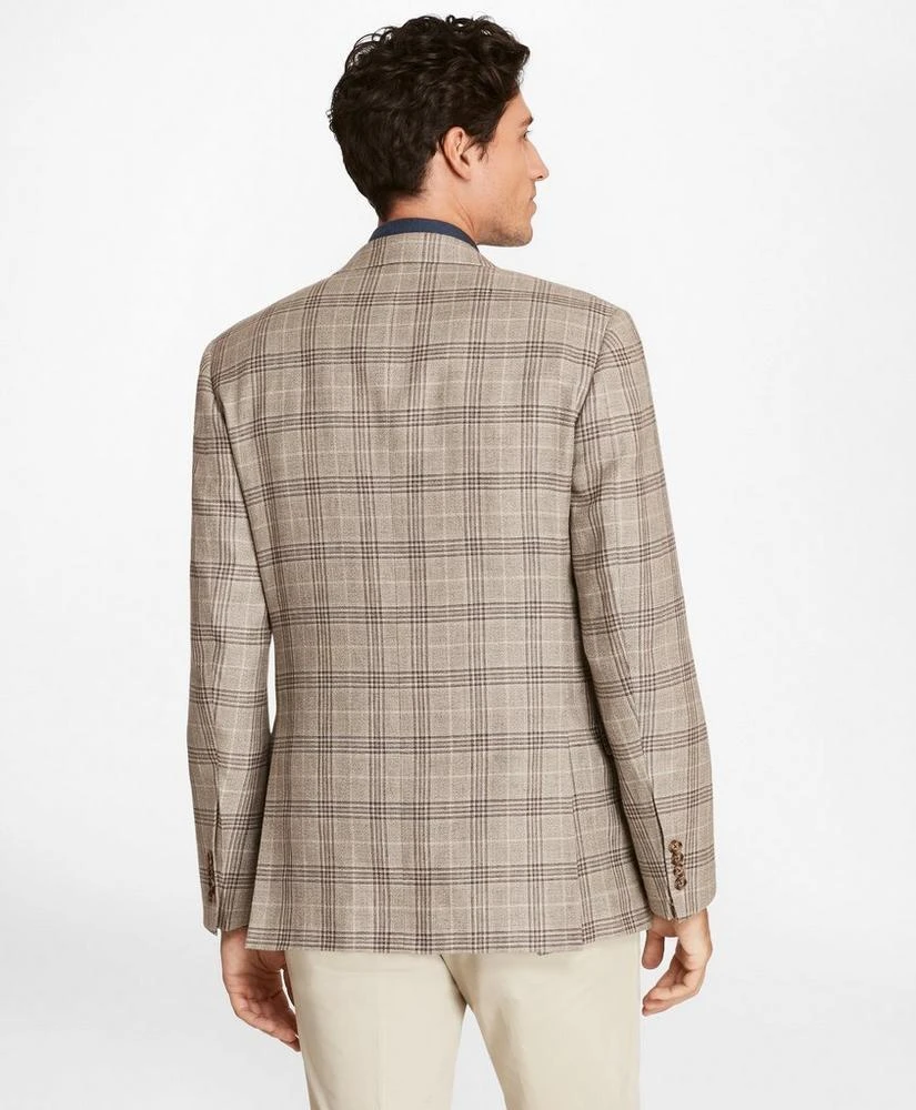 商品Brooks Brothers|Regent Fit Three-Button Plaid Sport Coat,价格¥1636,第4张图片详细描述