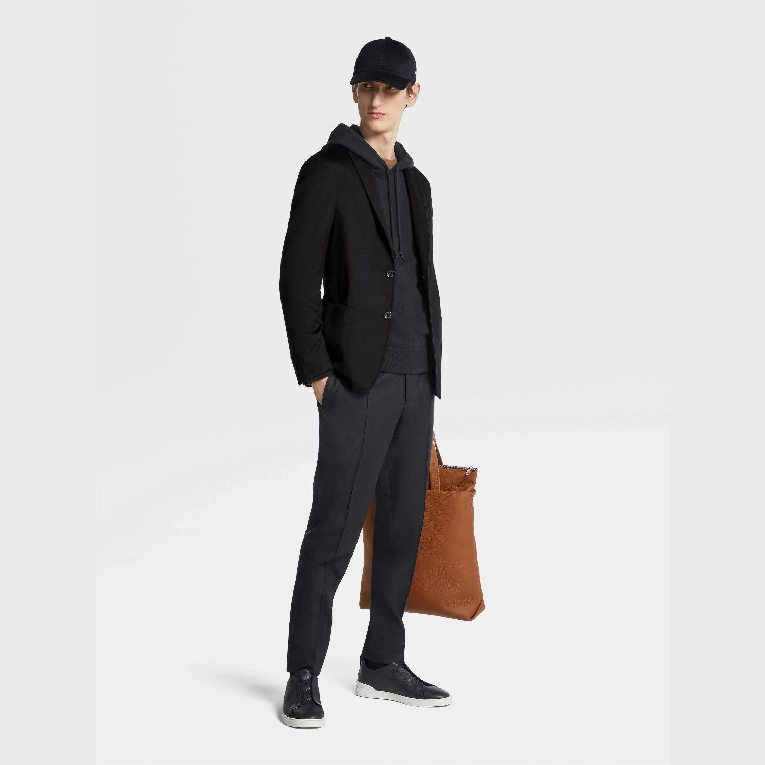 【预售】 杰尼亚 24秋冬 男士 西服外套 Black Oasi Cashmere Shirt Jacket UAC46-SDF-200 商品