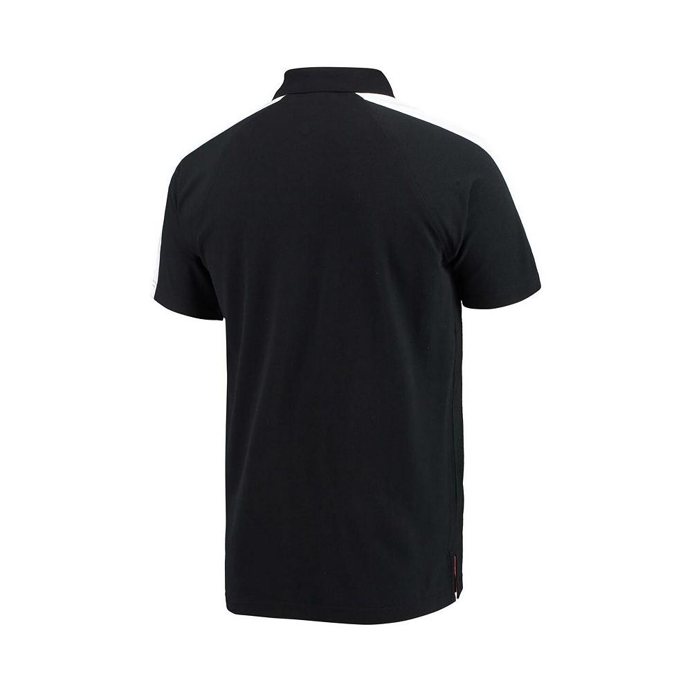 Men's Black, White Pittsburgh Steelers Holden Raglan Polo Shirt商品第4张图片规格展示