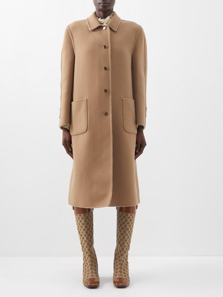 商品Gucci|Reversible GG-jacquard wool-blend coat,价格¥29280,第1张图片