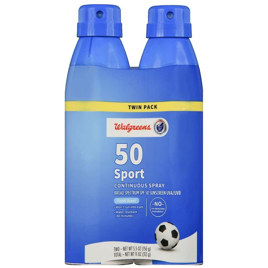 商品Walgreens|Sport Sunscreen Continuous Spray SPF 50 Fresh,价格¥100,第2张图片详细描述