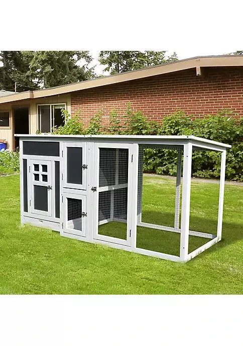 商品belk|63 Chicken Coop Wooden Chicken House Rabbit Hutch Poultry Cage Hen Pen Backyard Pc Roof With Run Box,价格¥1888,第2张图片详细描述