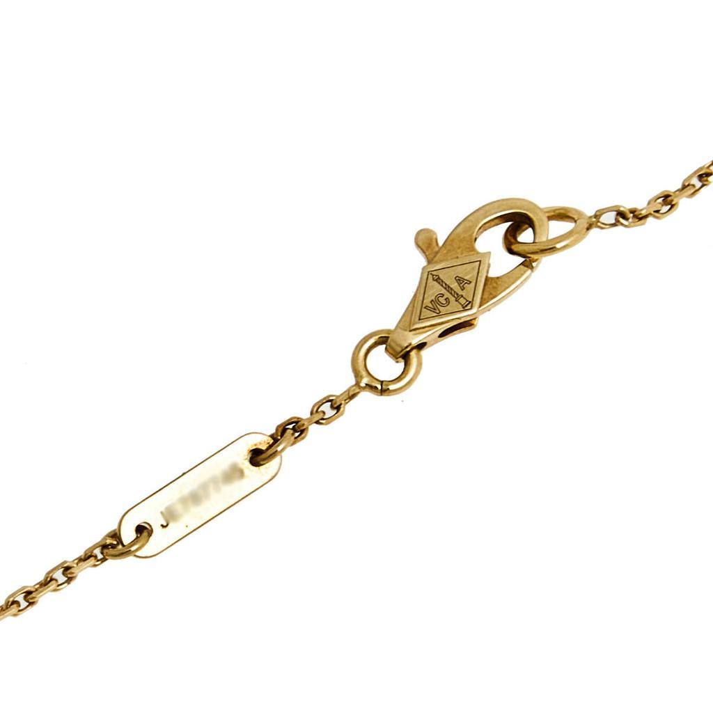 商品[二手商品] Van Cleef & Arpels|Van Cleef & Arpels Sweet Alhambra Mother of Pearl 18K Yellow Gold Bracelet,价格¥9504,第7张图片详细描述