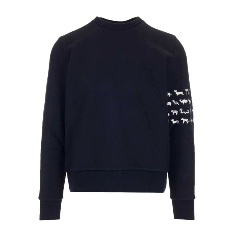 商品Thom Browne|THOM BROWNE 海军蓝色男士卫衣/帽衫 MJT258E-03377-415,价格¥4436,第1张图片