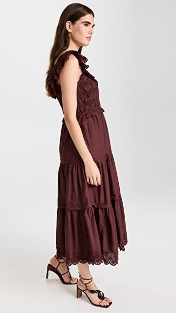 商品Madewell|Lucie 刺绣棉质中长连衣裙,价格¥1103,第5张图片详细描述