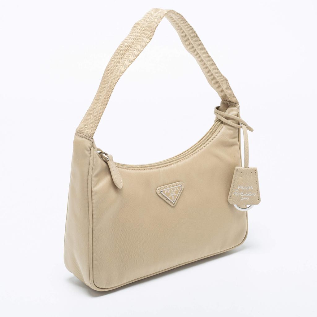 Prada Beige Nylon Mini Re-Edition 2000 Shoulder Bag商品第3张图片规格展示