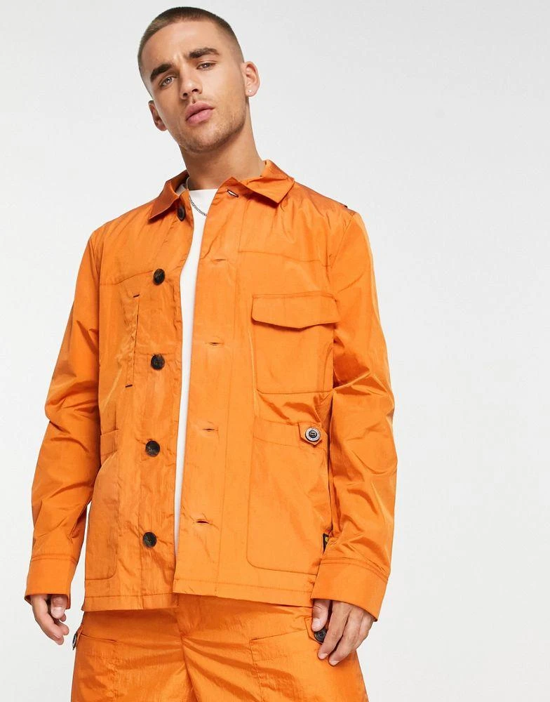 商品Fila|Fila utility jacket in burnt orange,价格¥410,第1张图片