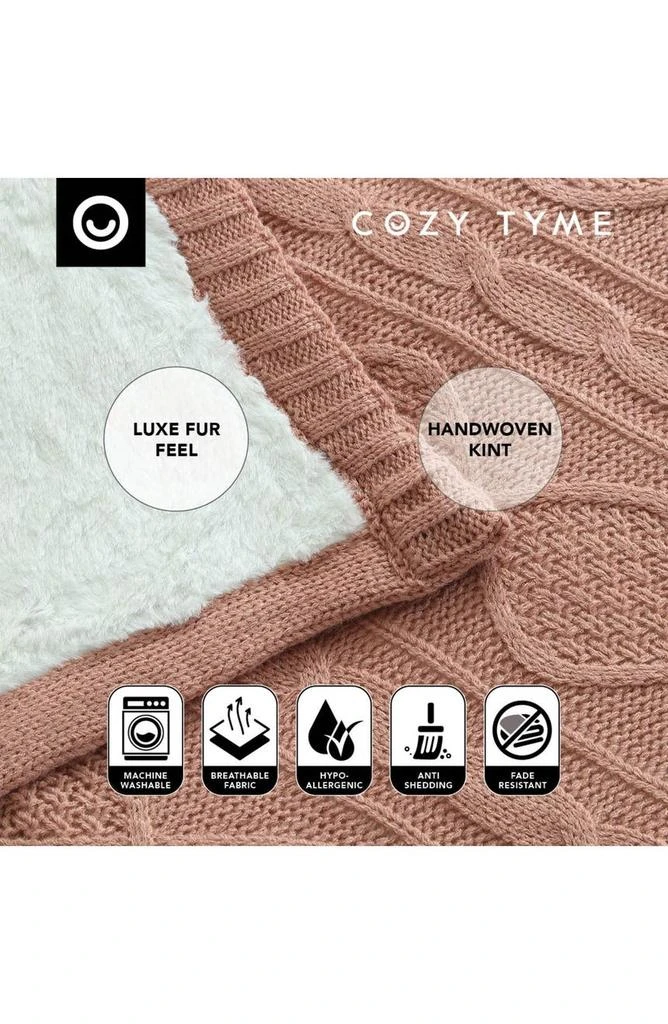商品INSPIRED HOME|Cozy Tyme Zaim Cable Knit Throw,价格¥495,第1张图片
