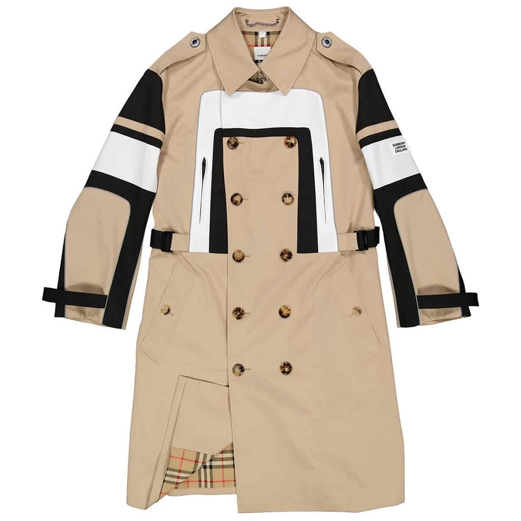 商品Burberry|Mens Soft Fawn Callow Panelled Cotton Gabardine Trench Coat,价格¥15690,第1张图片