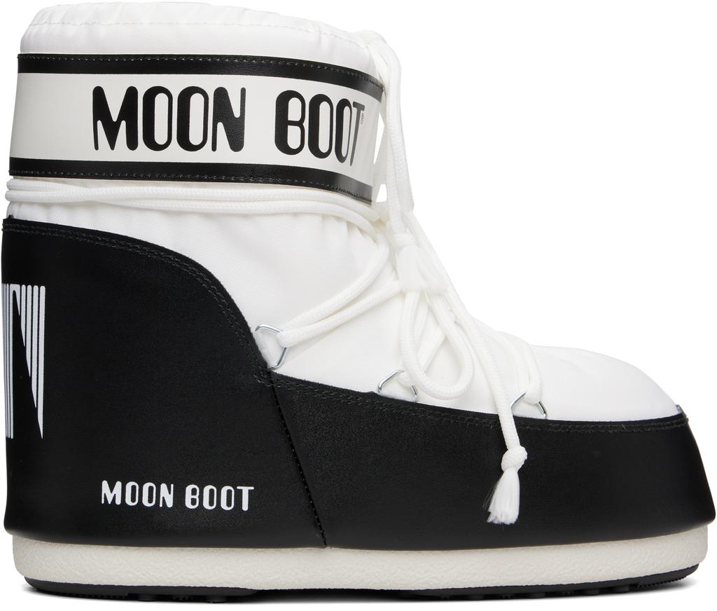 Botas Icon Low em nylon brancas e pretas image 2