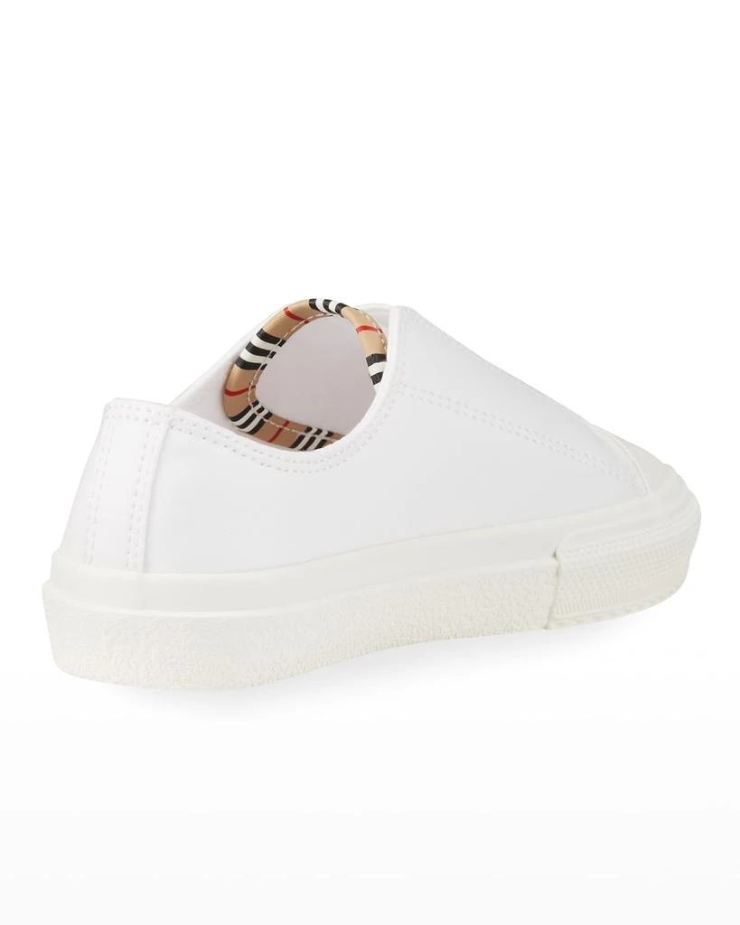 商品Burberry|Kid's Larkhall Icon Stripe Logo Gabardine Sneakers, Baby/Toddlers,价格¥874,第4张图片详细描述