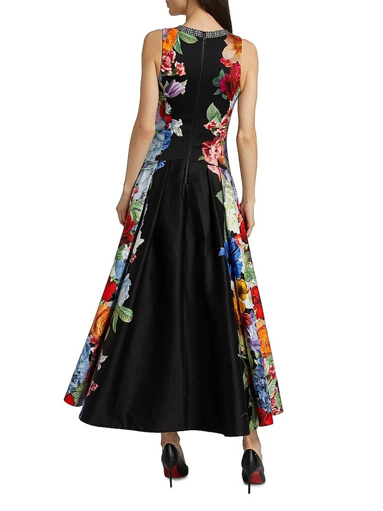 商品Alice + Olivia|Adley Floral Stretch-Cotton Flared Midi-Dress,价格¥2324,第5张图片详细描述