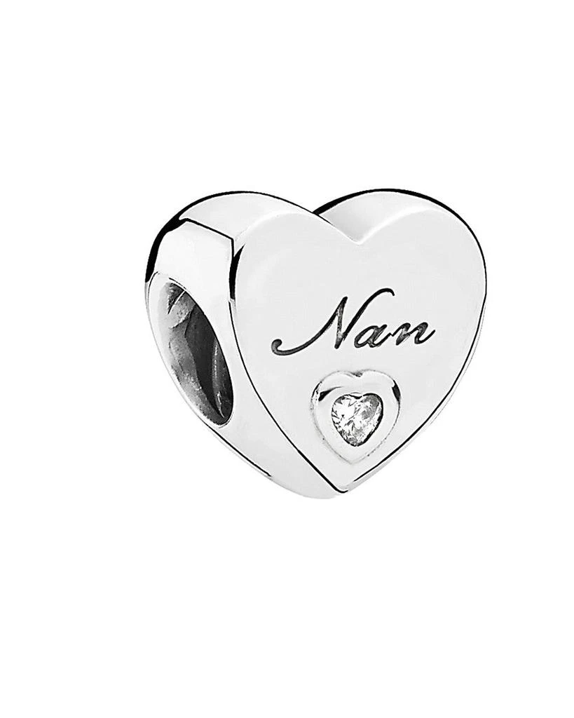 商品PANDORA|Pandora Silver CZ Nan's Love Charm,价格¥157,第1张图片