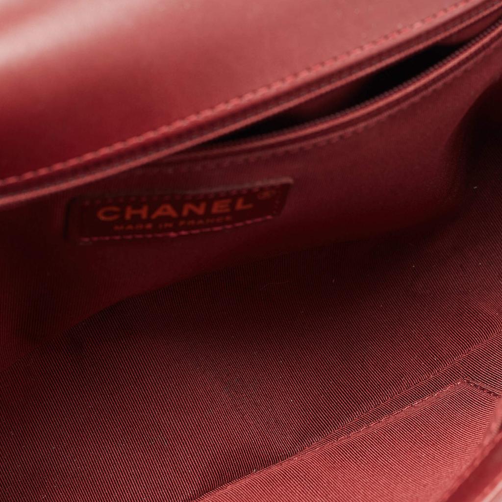 Chanel Burgundy Quilted Leather New Medium Boy Flap Bag商品第8张图片规格展示