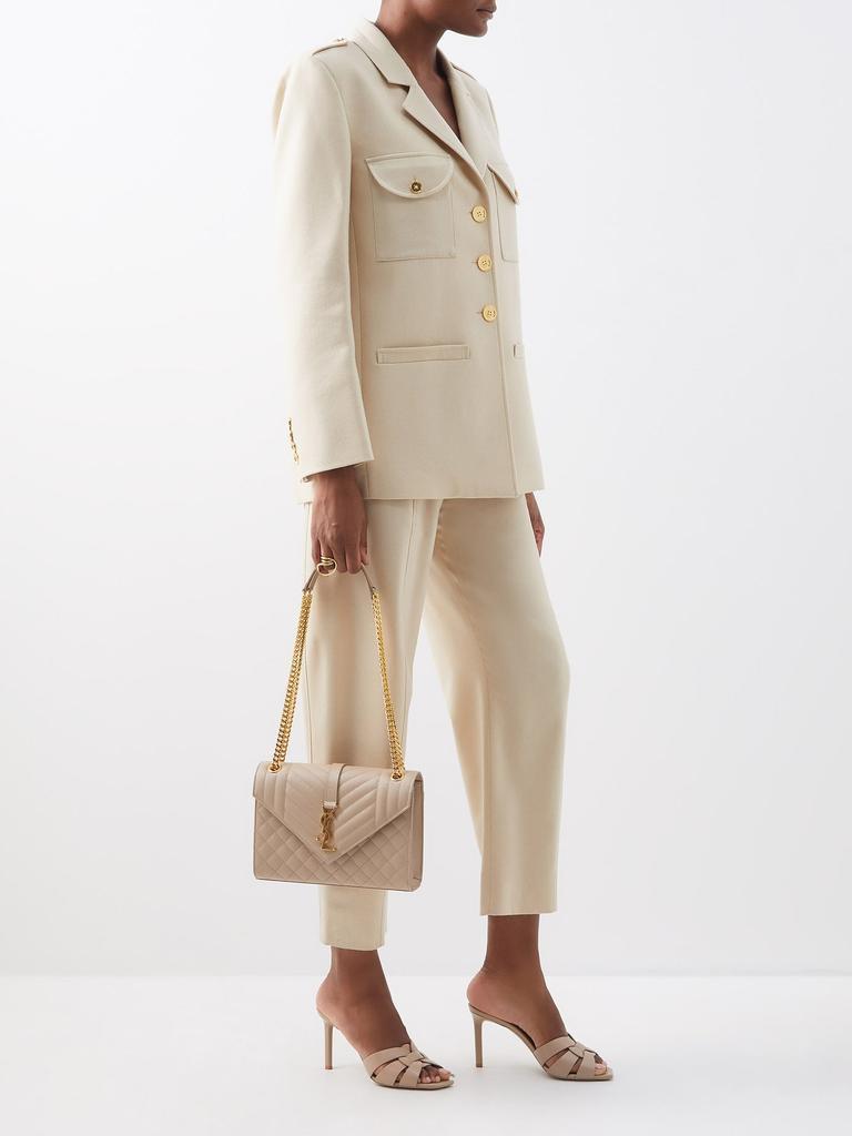 商品Yves Saint Laurent|Envelope matelassé-leather shoulder bag,价格¥14628,第4张图片详细描述