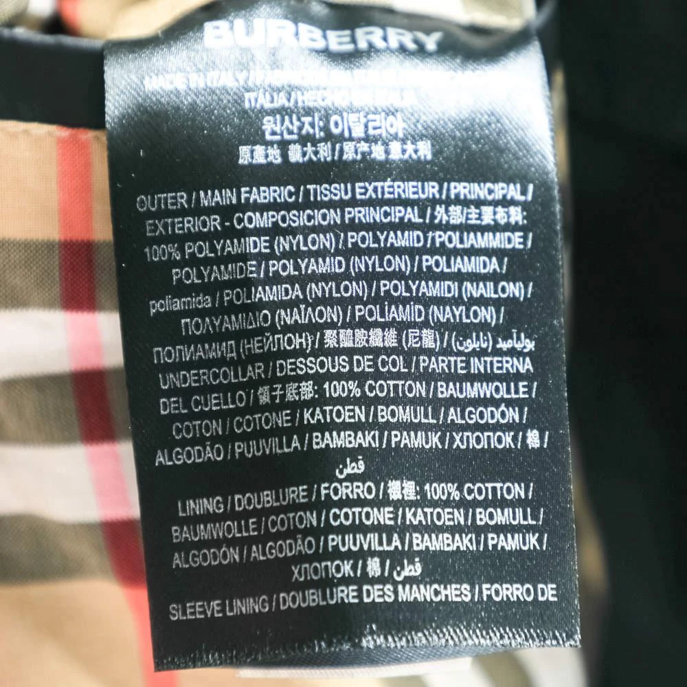 Burberry Black Taffeta Double Breasted Long Coat XL 商品