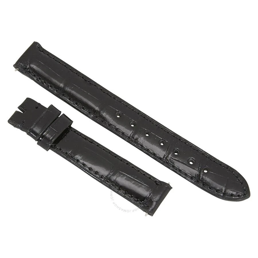 商品Hadley Roma|14 MM Shiny Black Alligator Leather Strap,价格¥372,第1张图片