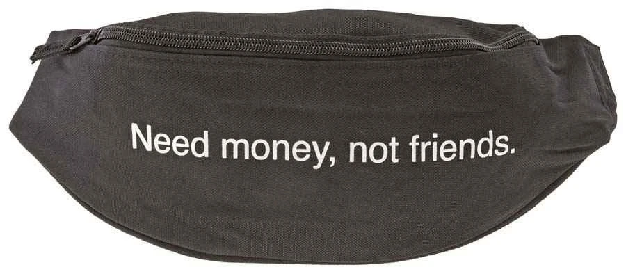 商品F.A.M.T.|F.A.M.T. Mens Waist Bag Black Bum Bag  Need Money,价格¥111,第2张图片详细描述