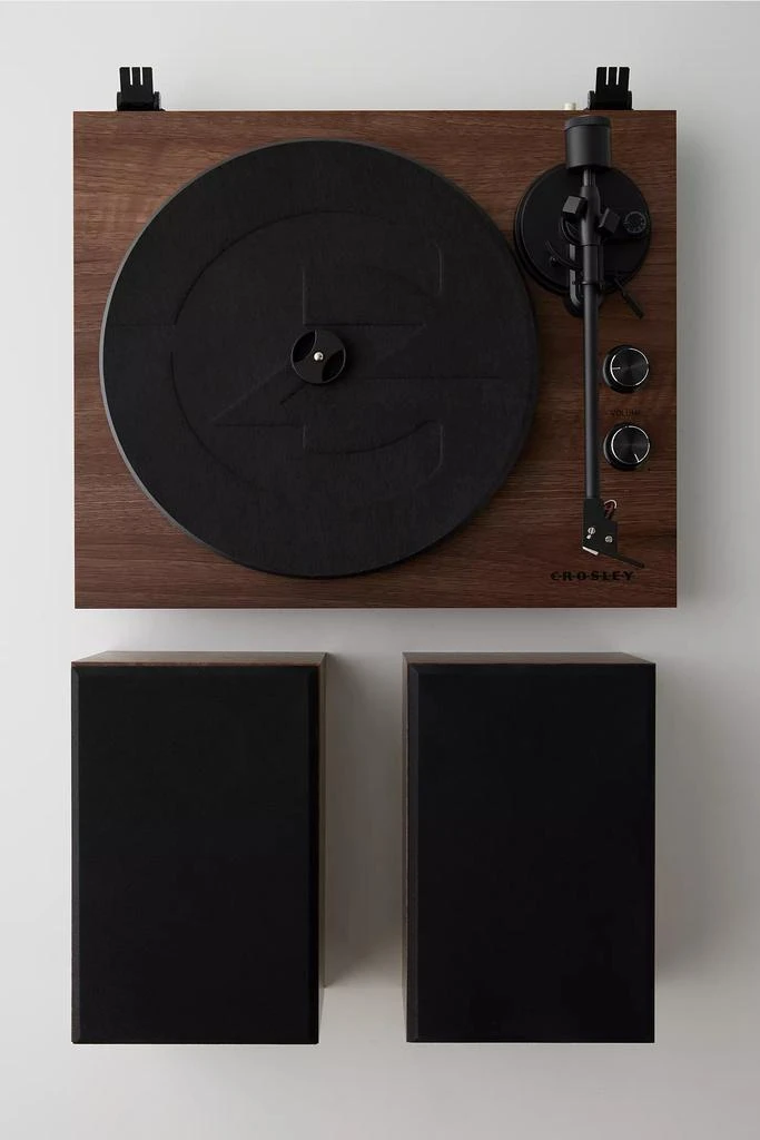 商品Crosley|Crosley C62 Record Player & Speakers Shelf System,价格¥2424,第4张图片详细描述