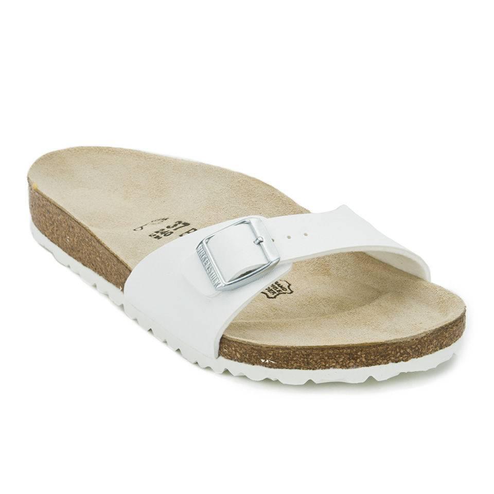 商品Birkenstock|Birkenstock Women's Madrid Slim Fit Single Strap Sandals - White,价格¥491,第7张图片详细描述