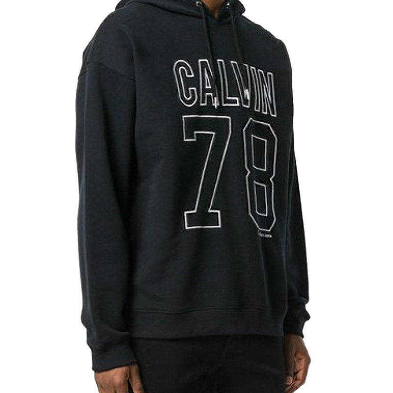 Calvin Klein 卡尔文 克莱恩 男士黑色印花棉质卫衣 J30J306874-099商品第3张图片规格展示