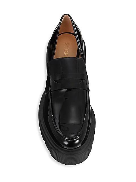 商品Stuart Weitzman|Soho Leather Lug-Sole Loafers,价格¥3658,第7张图片详细描述