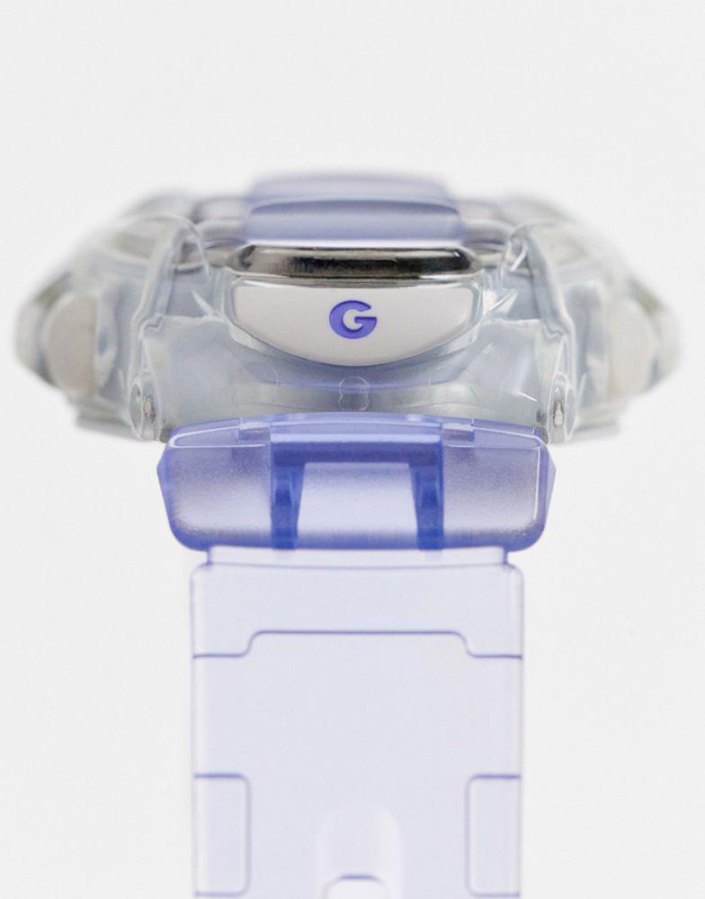 Casio Baby-G womens silicone watch in transparent blue商品第3张图片规格展示