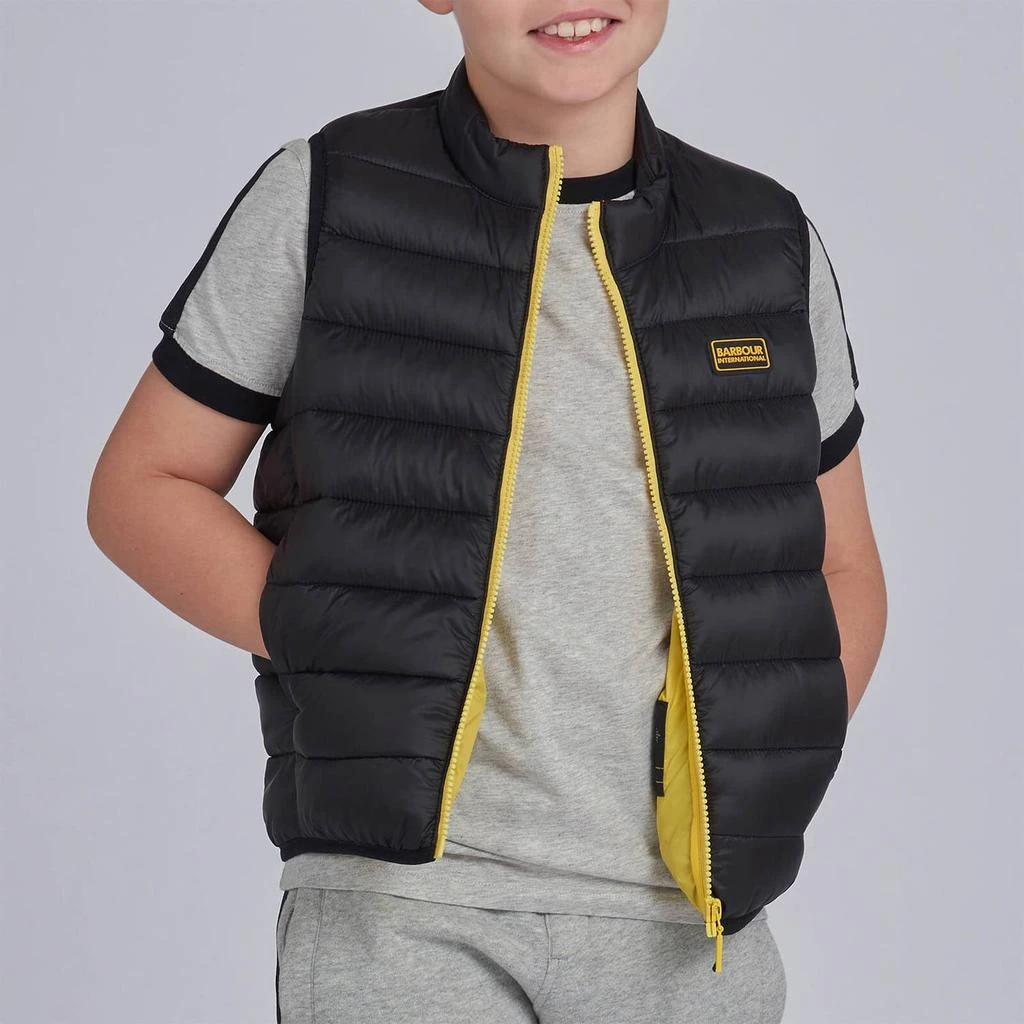 商品Barbour|Barbour International Boys' Reed Gilet - Black/Yellow,价格¥284,第1张图片