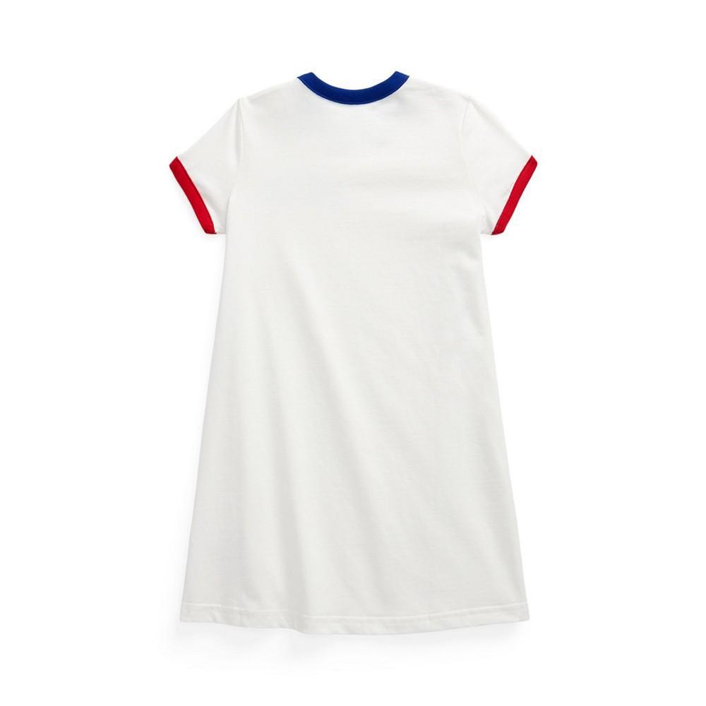 商品Ralph Lauren|Little Girls Logo Jersey T-shirt Dress,价格¥199,第4张图片详细描述