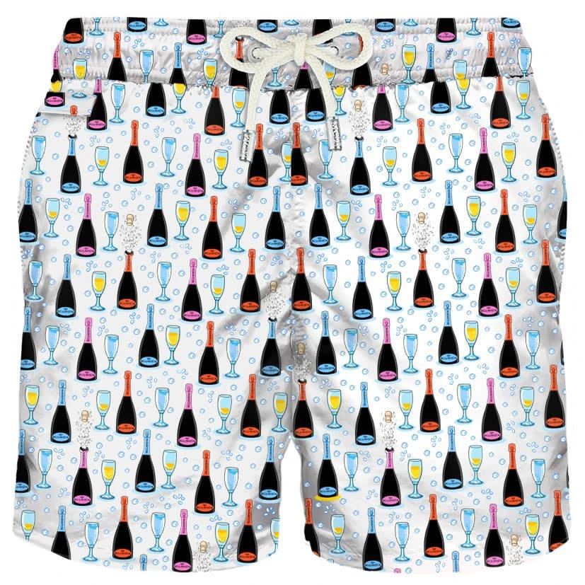 商品Mc2 Saint Barth|Man Light Fabric Swim Shorts With Bellavista Print | Bellavista Special Edition,价格¥1094,第1张图片