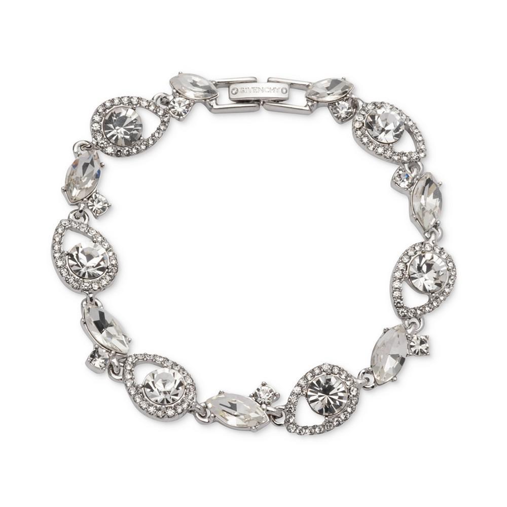 商品Givenchy|Silver-Tone Mixed Crystal Open Pear Flex Bracelet,价格¥504,第1张图片