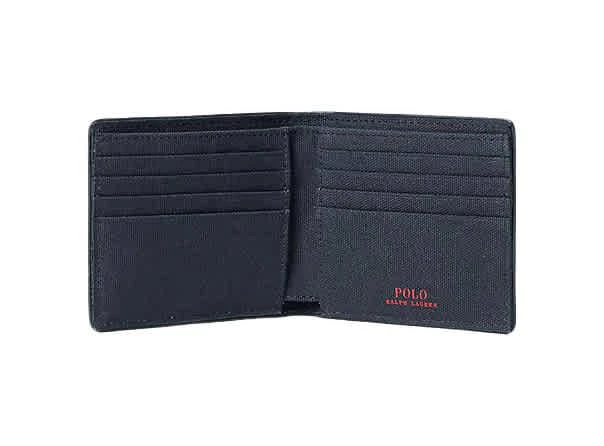 商品Ralph Lauren|Polo Ralph Lauren Navy/410 Men's Rainbow Logo Canvas Wallet,价格¥373,第2张图片详细描述