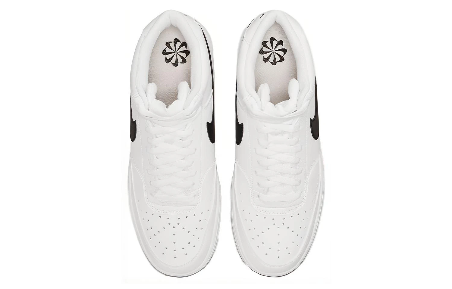 商品[国内直发] NIKE|Court Vision Mid 可回收材料 中帮 板鞋 男款 白黑,价格¥418,第5张图片详细描述