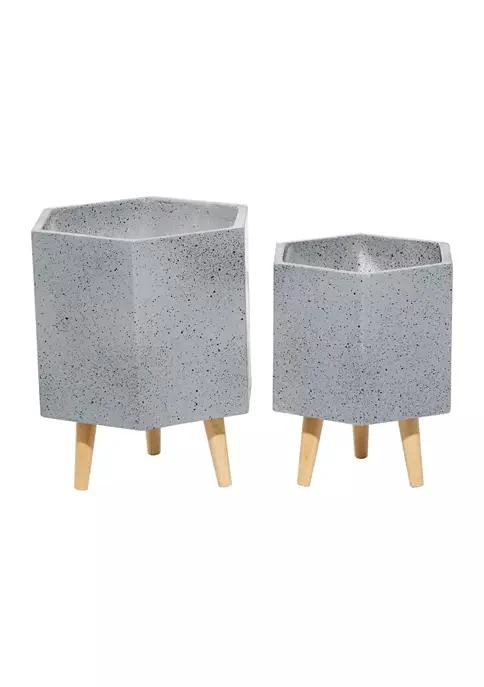 商品Monroe Lane|Lane Contemporary Magnesium Oxide Planter   Set Of 2,价格¥1527,第5张图片详细描述