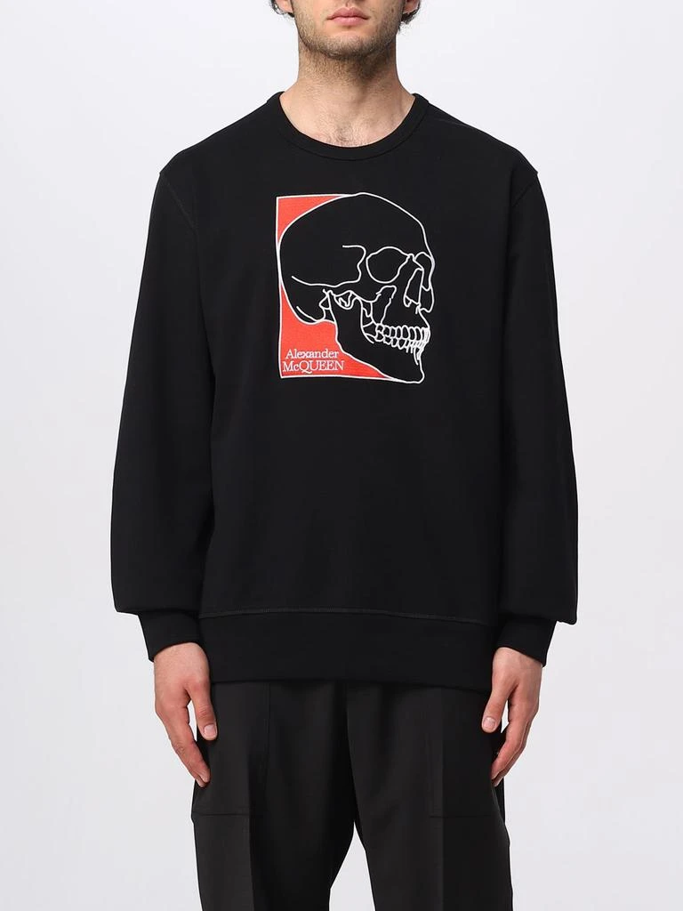 商品Alexander McQueen|Alexander McQueen cotton sweatshirt with Skull print,价格¥3086,第1张图片