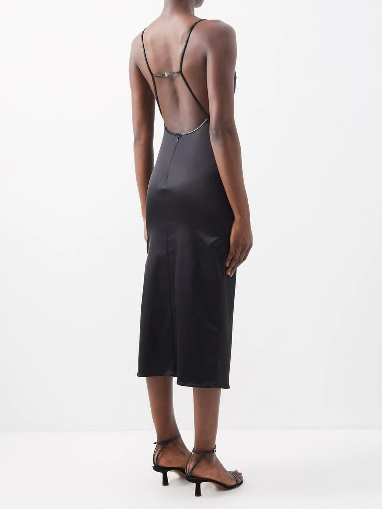 商品FRAME|Beaded satin slip dress,价格¥1643,第5张图片详细描述