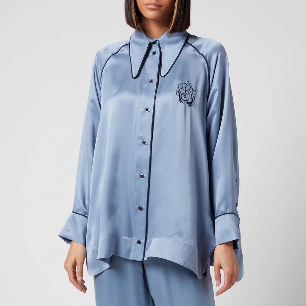 Ganni Women's Silk Pyjama Shirt商品第1张图片规格展示