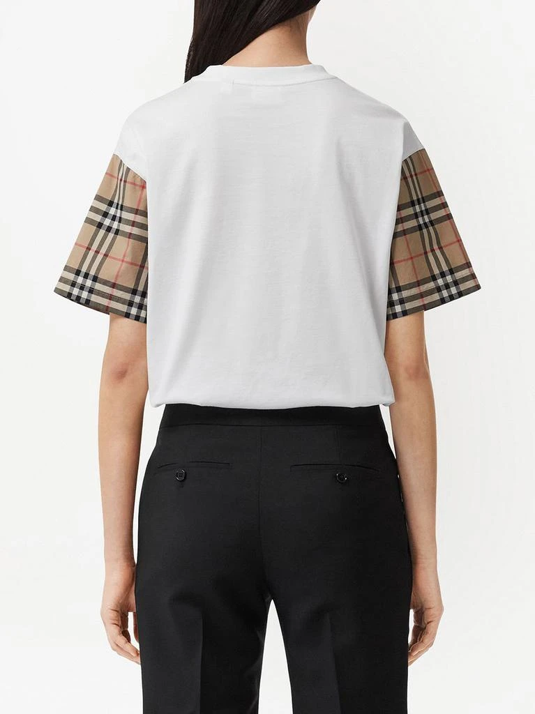 商品Burberry|BURBERRY - Check Sleeves Cotton T-shirt,价格¥3413,第2张图片详细描述