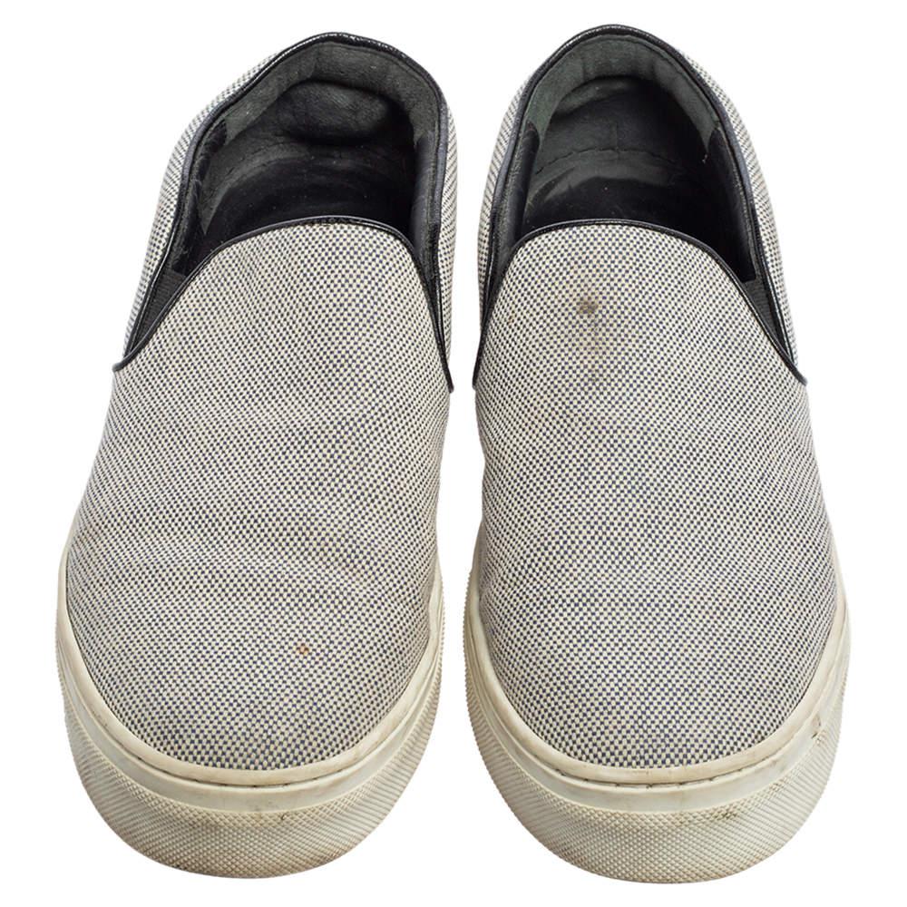 Celine Blue/White Canvas Slip-On Sneakers Size 39商品第3张图片规格展示