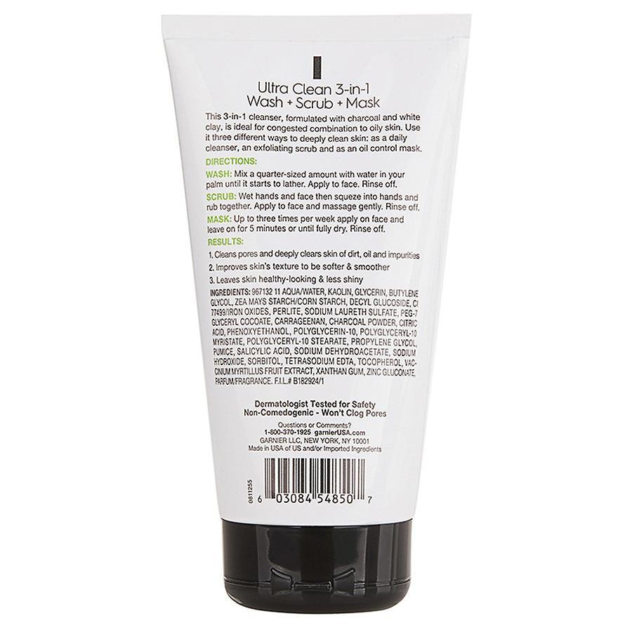 商品Garnier SkinActive|Charcoal 3 in 1 Face Wash, Scrub and Mask,价格¥60,第4张图片详细描述