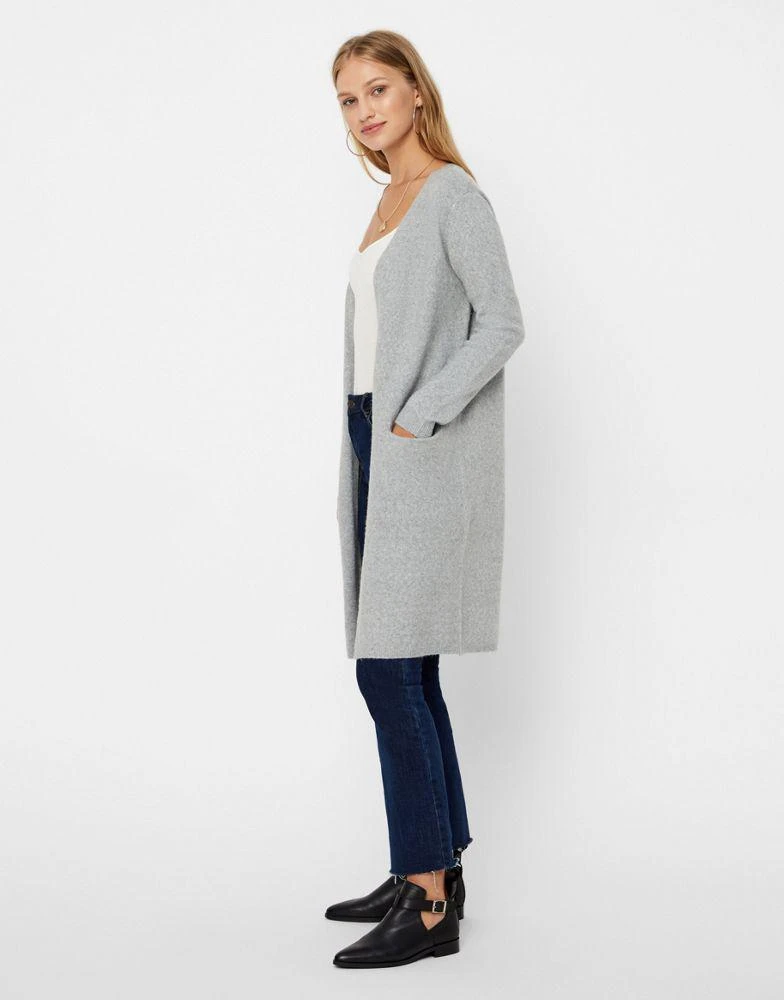 商品VERO MODA|Vero Moda longline cardigan in grey,价格¥421,第4张图片详细描述