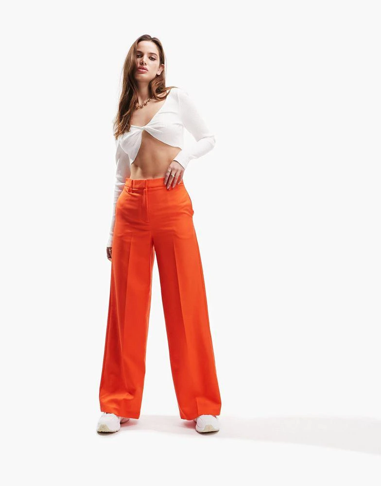 商品ASOS|ASOS DESIGN wide leg trouser in tomato,价格¥205,第1张图片