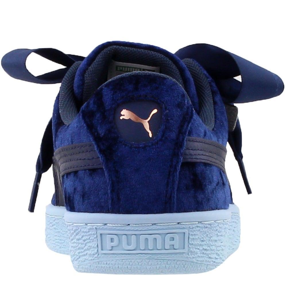 商品Puma|Basket Heart Velour Sneakers (Big Kid),价格¥283,第5张图片详细描述